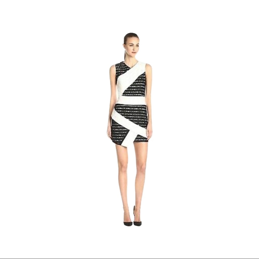 BCBGMAXAZRIA Dalia Dress Black and White S…